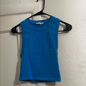 Blue cropped tank